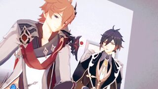 zhongli x tartaglia - zhongchi anime porn toon genshin influence