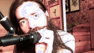 ASMR stud with facial hair doing cuni