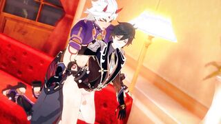 Zhongli x Itto - Genshin Influence Yaoi Toon R34