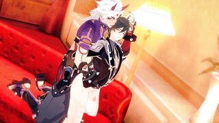 Zhongli x Itto - Genshin Influence Yaoi Toon R34