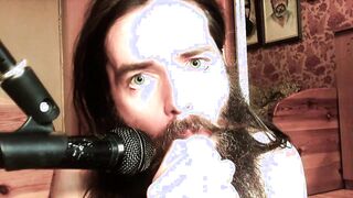 ASMR stud with facial hair doing dt and ahegao