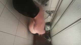 I take my clothes off in the douche. Im manacled