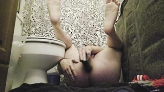Twink Smashes Himself With Pony Faux-cock Before Douche