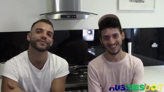 Lewis Pleasures Xaviers Thick Aussie Cock Using His Bobbing Head