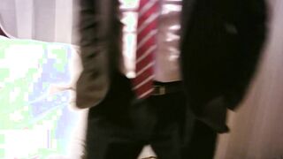 flashing my suit with crimson truss with stripes, to have fun with the