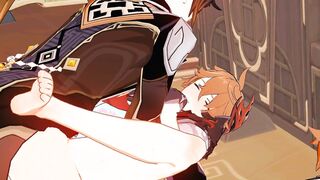 Tartaglia creampies Zhongli