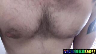 Bottom Aussie Harvey Craves For Randy Big Dick
