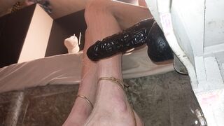 Big black cock fake penis gives me a fucking