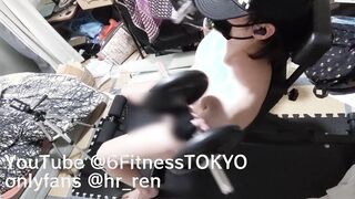 【全裸】全裸で筋トレして苦しそうな声録音【喘ぎ】 Recorded a voice sounding pained while working out bare.