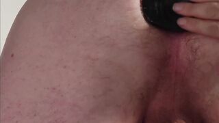 Cramming my bum with a meaty booty speculum