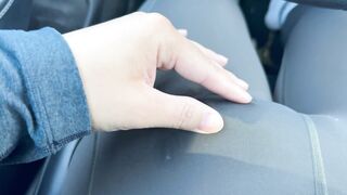 #020 Couldnt Make It Home - Femboy Jizzing in Lululemon Yoga Trousers Behind the Wheel