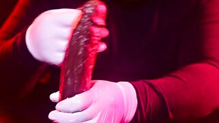 Jacking and Spanking this Giant Dark-hued Spear two