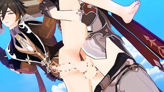 Tartaglia pumps Zhongli utter - Genshin Influence Yaoi Toon