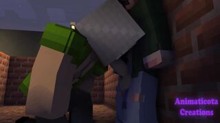 Blowing my Bf and the Nightguard - Minecraft Queer Pornography