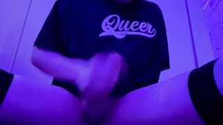 Femboy solo onanism Thick Cum shot
