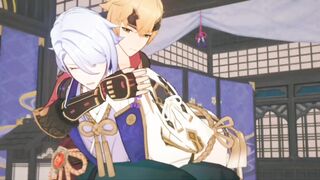 Ayato drizzles for Thoma - Genshin Influence Yaoi Cartoon