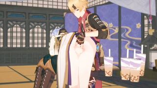 Ayato drizzles for Thoma - Genshin Influence Yaoi Cartoon