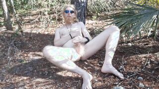 Chilling in the forest, its unlikely to keep any clothes on!