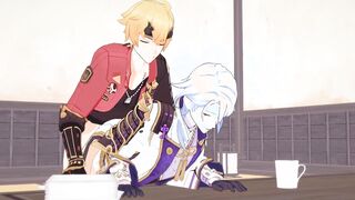 Thoma x Ayato - Genshin Influence Yaoi R34