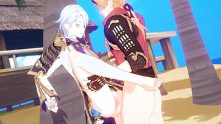 Thoma screws Ayato - Ass-fuck Yaoi Hook-up - Genshin Influence