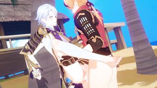 Thoma screws Ayato - Ass-fuck Yaoi Hook-up - Genshin Influence