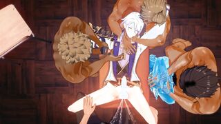 Ayato x NPC group sex - Genshin Influence