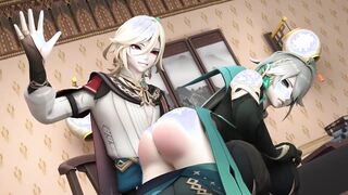 Kaveh spanks Alhaitham Bootie - Genshin Influence R34 Yaoi