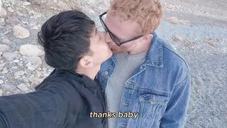 Milky Ginger Top & Japanese Bottom Duo Having Personal Fuckfest on a Individual Beach