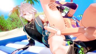 Alhaitham banged by Cyno - Genshin Influence Yaoi Anime porn