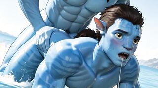 Jake Sully Takes Yam-sized Navi Hard-on - Grubby Internal ejaculation Avatar Queer
