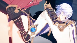 Thoma x Ayato - Genshin Influence Yaoi R34 Toon