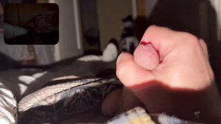 Stroking at midnight.