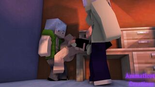 Im Getting Pummeled By My Str8 Lab Fucking partner While My Roomate Is Observing part II- Minecraft Queer Porno
