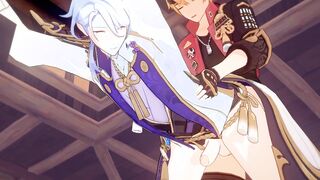 Ayato x Thoma Romantic Assfuck Hookup - Genshin Influence Manga porn Yaoi