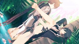 Tartaglia x Zhongli Outdoor Romp - Genshin Influence Yaoi Manga porn