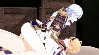 Genshin Influence - Ayato x Thoma - Homo Virgins Very first Time Cartoon