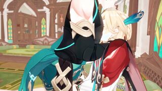 Kaveh x Alhaitham - Genshin Influence Toon Yaoi