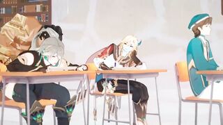 Alhaitham boinked in Public by NPC - Genshin Influence Anime porn