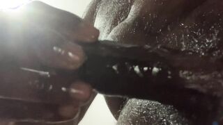 Lubricated up Dark-skinned Pecker
