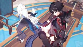 wriothesley tops neuvillette - Genshin Influence - Yaoi Cartoon R34