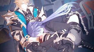 Flins gives Varka a Bj - Genshin Influence Cartoon Yaoi