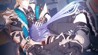 Flins gives Varka a Bj - Genshin Influence Cartoon Yaoi