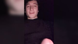 Scorching heterosexual stud tugging in public in the forest