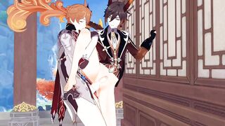 tartaglia breeds zhongli - Genshin Influence Yaoi Anime porn