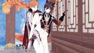 tartaglia breeds zhongli - Genshin Influence Yaoi Anime porn