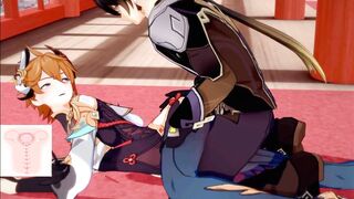 Tartaglia x Zhongli - Genshin Influence Yaoi Manga porn