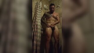 enormous boner boy in the bathroom
