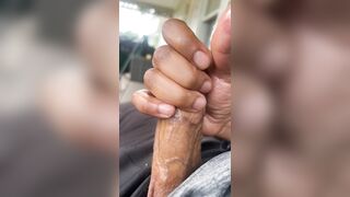 Stroking on the porch for you