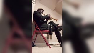 Nude Trumpeter frolicking “Nothing on” by Tank