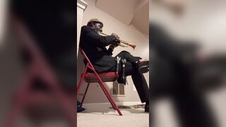 Nude Trumpeter frolicking “Nothing on” by Tank